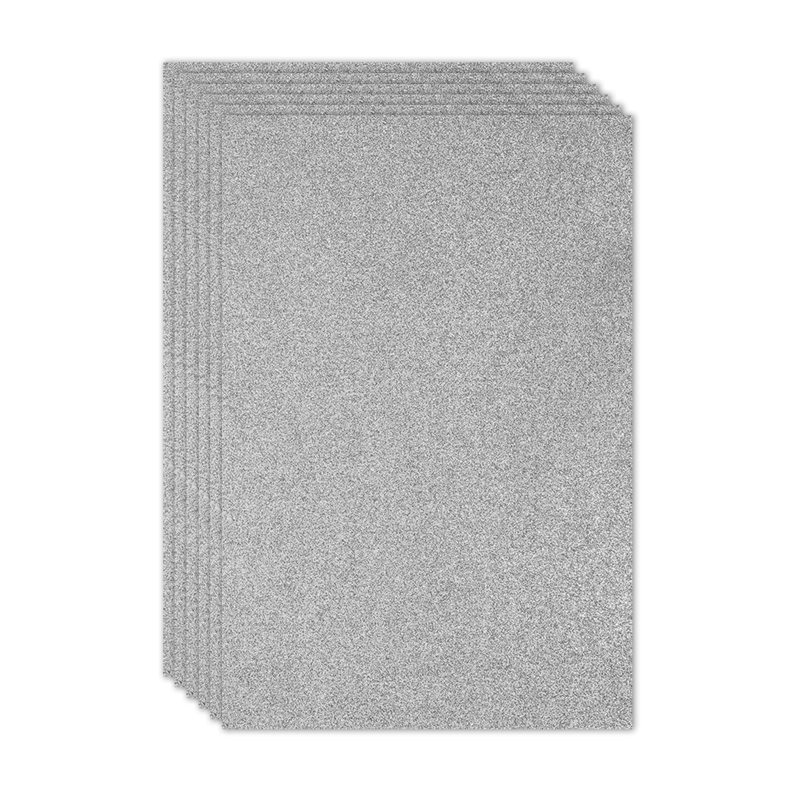 Uxcell 2mm(1/10") Thick Adhesive Glitter Foam Sheet 16x24inch(40x60cm) Gray, EVA Shiny Foam Board for Craft, 6 Pcs