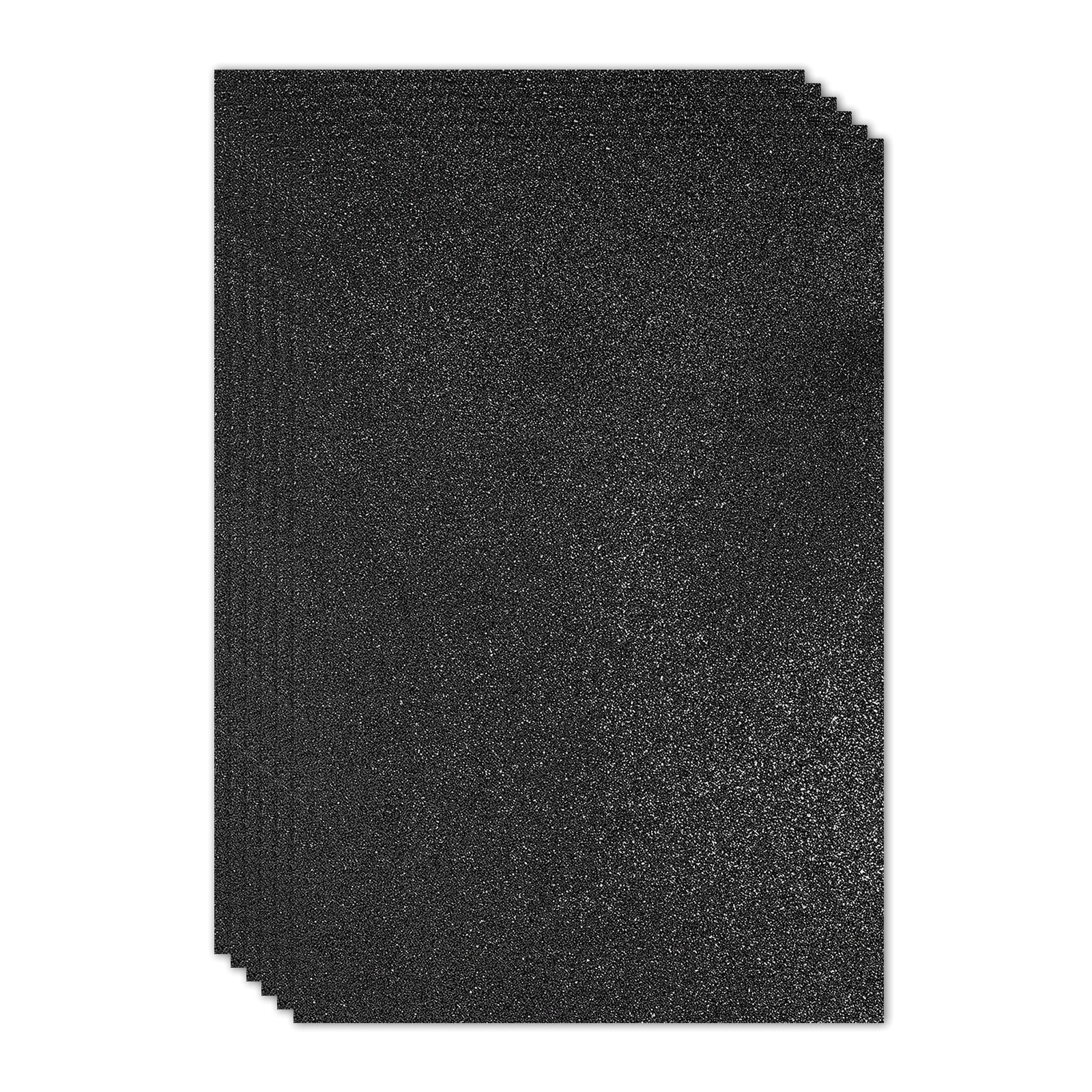 Uxcell 2mm(1/10") Thick Non Adhesive Glitter Foam Sheet 16x24inch(40x60cm) Black, EVA Shiny Foam Board for Craft, 6 Pcs