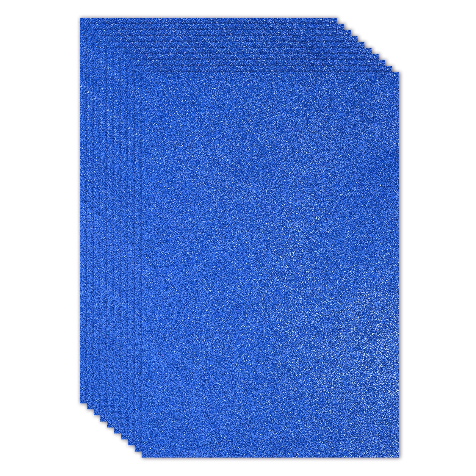 Uxcell 2mm(1/10") Thick Adhesive Glitter Foam Sheet 16x24inch(40x60cm) Dark Blue, EVA Shiny Foam Board for Craft, 6 Pcs