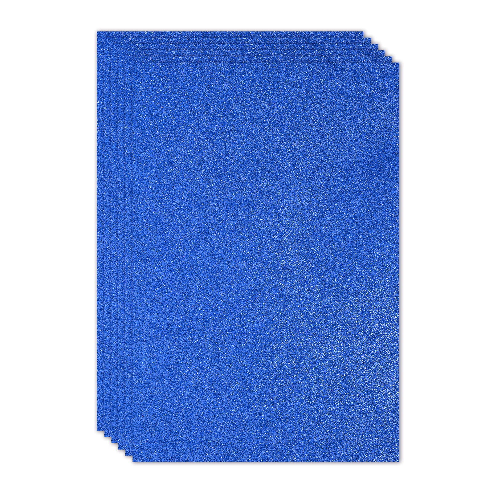 Uxcell 2mm(1/10") Thick Non Adhesive Glitter Foam Sheet 16x24inch(40x60cm) Dark Blue, EVA Shiny Foam Board for Craft, 6 Pcs