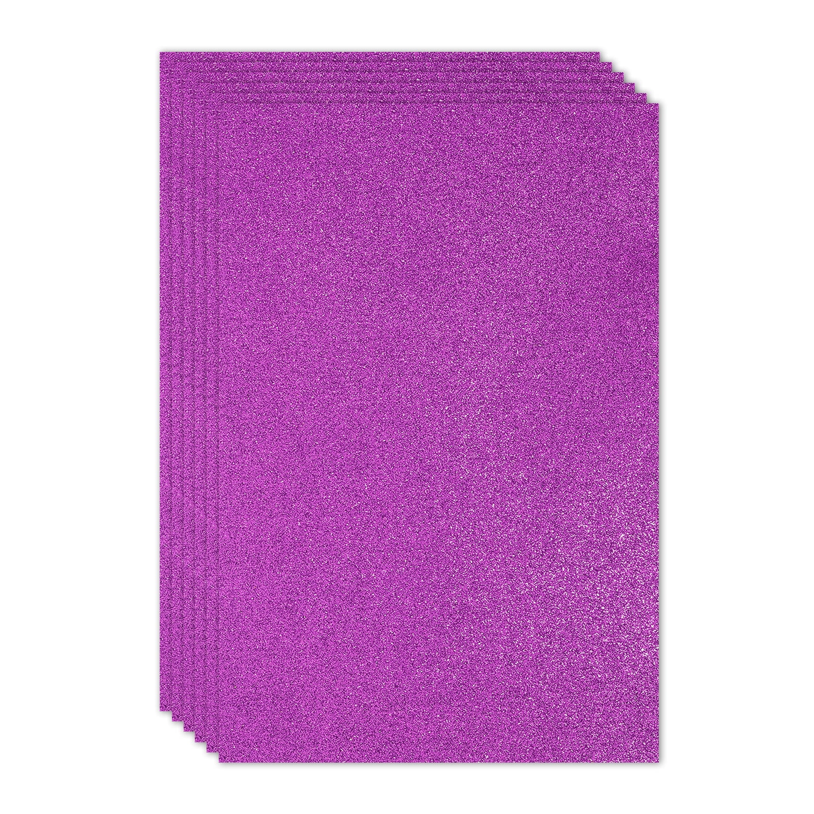 Uxcell 2mm(1/10") Thick Non Adhesive Glitter Foam Sheet 16x24inch(40x60cm) Purple, EVA Shiny Foam Board for Craft, 6 Pcs
