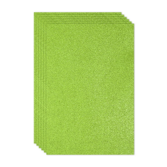 Uxcell 2mm(1/10") Thick Non Adhesive Glitter Foam Sheet 16x24inch(40x60cm) Green, EVA Shiny Foam Board for Craft, 6 Pcs
