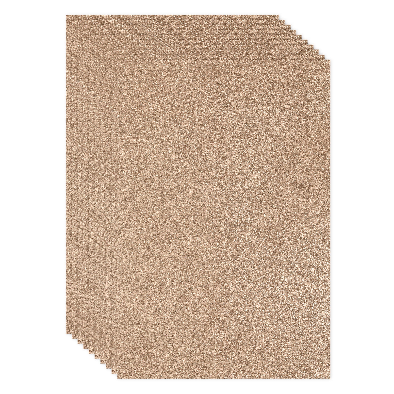 Uxcell 2mm(1/10") Thick Adhesive Glitter Foam Sheet 16x24inch(40x60cm) Brown, EVA Shiny Foam Board for Craft, 6 Pcs