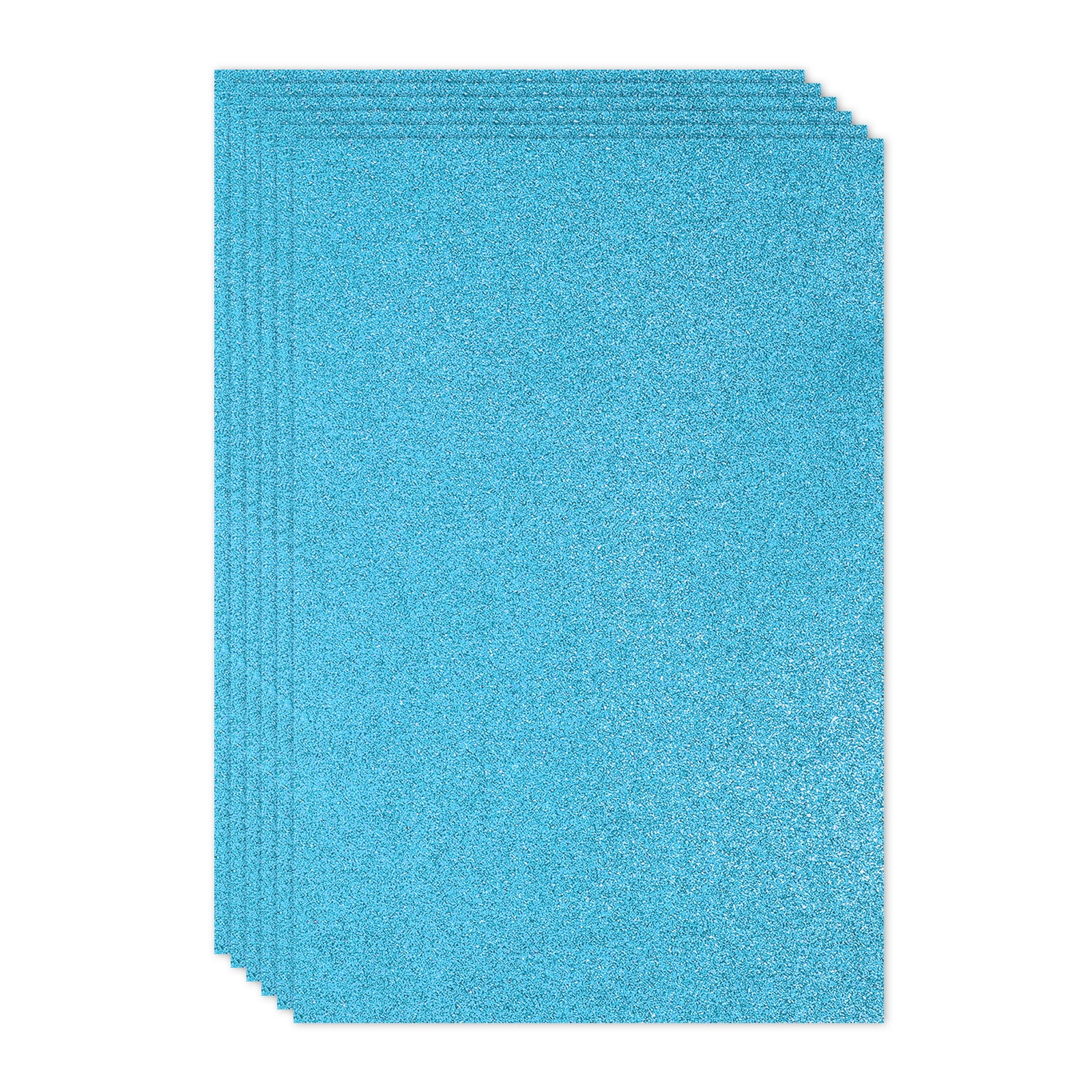 Uxcell 2mm(1/10") Thick Non Adhesive Glitter Foam Sheet 16x24inch(40x60cm) Blue, EVA Shiny Foam Board for Craft, 6 Pcs