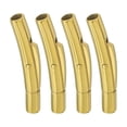 thumbnail image 1 of Uxcell 2mm Hole Column Clasps, 4 Pack Leather Cord End Clasp Connectors for Jewelry Making DIY, Gold（4mm）, 1 of 7