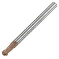 thumbnail image 1 of Uxcell 2mm Radius 4mm Shank 50mm Length HRC55 Carbide AlTiSin Coated Ball Nose End Mill, 1 of 6