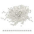 thumbnail image 1 of Uxcell 2mm Silver Filled Spacer Beads for Jewelry Making, 100 Pack Metal Round Beads Brass Beads, 1 of 8