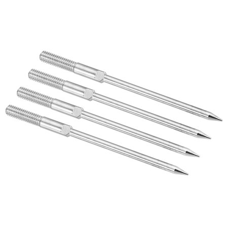 Uxcell 2mm Test Probe Pins, 4Pcs Copper Multimeter Test Extention Long Probe Pin Tip Needle, Silver
