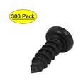 thumbnail image 1 of Uxcell 2mm x 6mm Male Thread Round Head Metal Self Tapping Screw Black (300-pack), 1 of 4