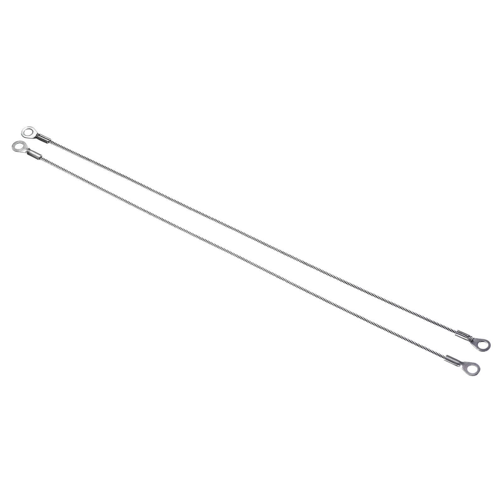 Uxcell 2mmx30cm Stainless Steel Lanyard Cable Eyelets Ended Wire Rope 6