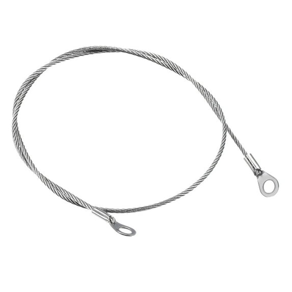 Uxcell 2mmx50cm Stainless Steel Lanyard Cable Eyelets Ended Wire Rope 4 Pack