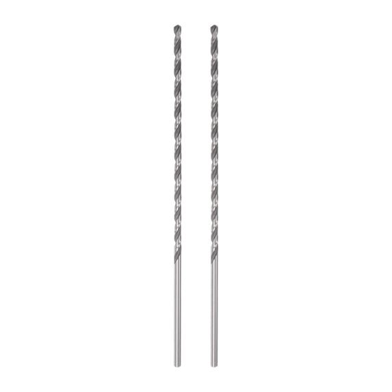Uxcell 2pack 6542 High speed Steel 3.5mm Twist Drill Bit, 160mm Length Extended Shank Black Oxide Ground Drill Bit