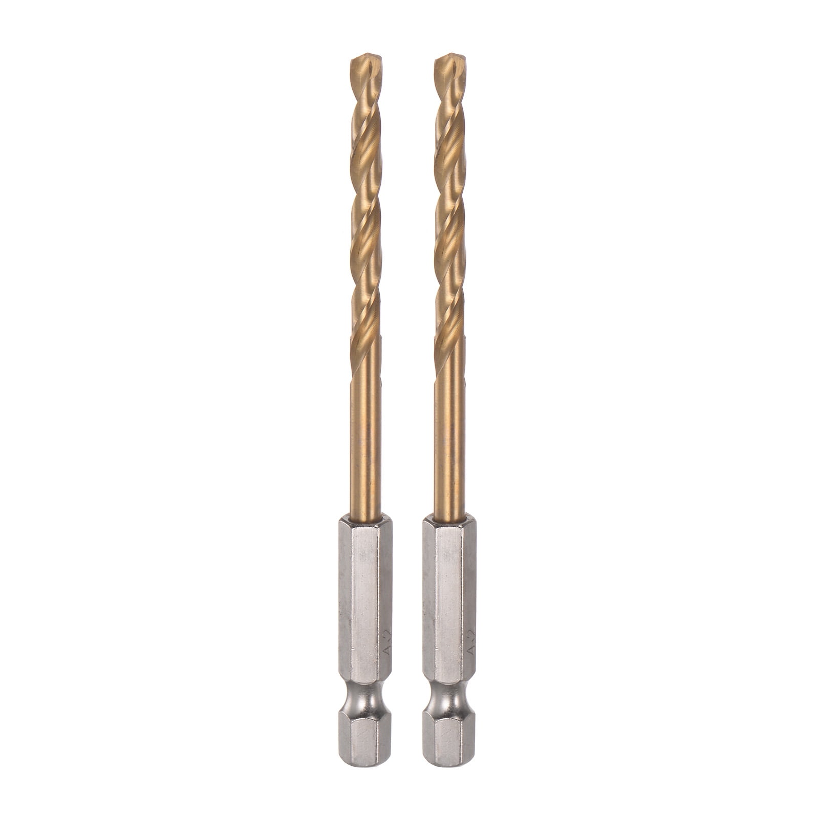 Uxcell 2.5mm High Speed Steel Twist Drill Bits, Titanium Coated - 6 Pack For Wood, Metal, Plastic