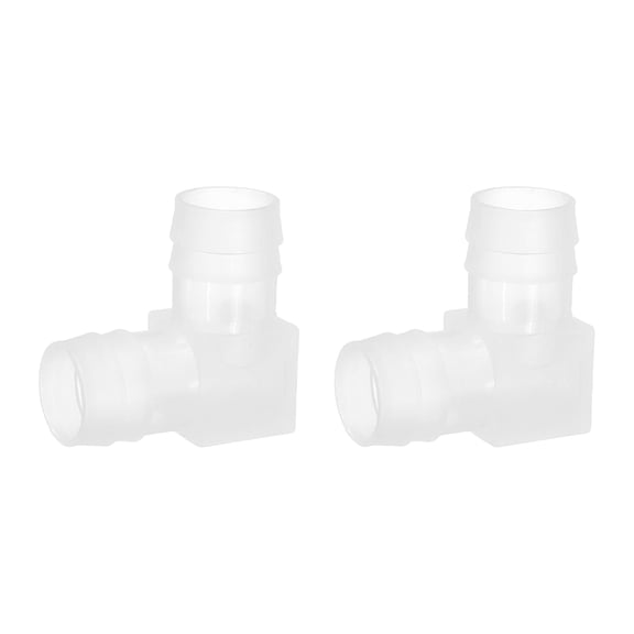 Uxcell 2pack Hose Barb 90 Degree Elbow l Fitting, 4/5" OD Plastic Hose Barb Pipe Fitting Splicer Mender Joint Adapter for Water Liquid Fuel Line Tube, Clear