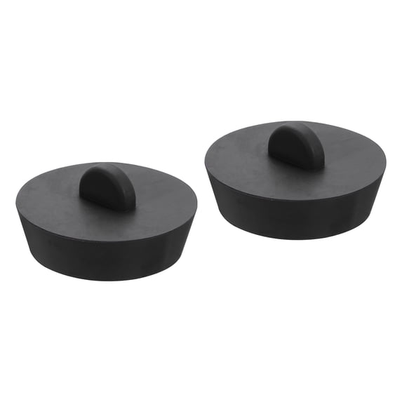 Uxcell 2Pcs Rubber Drain Stopper Bathtub Drain Plug Rubber Sink Stopper Drain Plug Black 1-3/4 Inch to 2 Inch