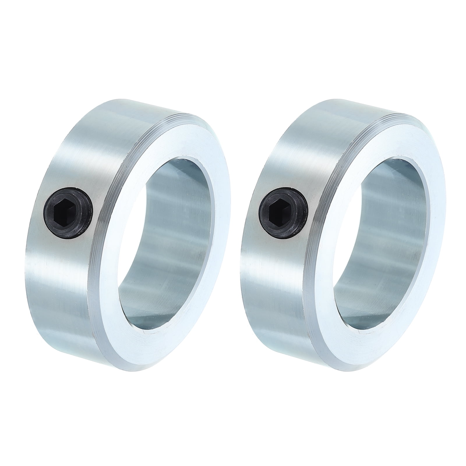 Uxcell 2pack Set Screw Collars 1-13/16" Bore Zinc Plated Steel Shaft Collars, 2-3/4" OD, 7/8" Width Axle Collar Clamp for Linear Rod Shaft Guide