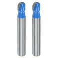 thumbnail image 1 of Uxcell 2packs Router Bit Core Box 1/4 Shank 1/4 Inch Cutting Dia. 2 Flutes Carbide Cutter, 1 of 4