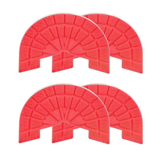 Uxcell 2pair Heel Plates Sole Protector Size 10-11 Non Slip Pad Replacement for Sneakers, Red