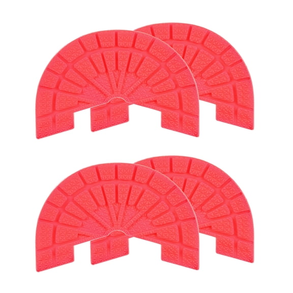Uxcell 2pair Heel Plates Sole Protector Size 6-6.5 Non Slip Pad Replacement for Sneakers, Red