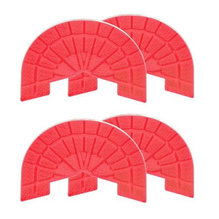 Uxcell 2pair Heel Plates Sole Protector Size 8.5-9 Non Slip Pad Replacement for Sneakers, Red