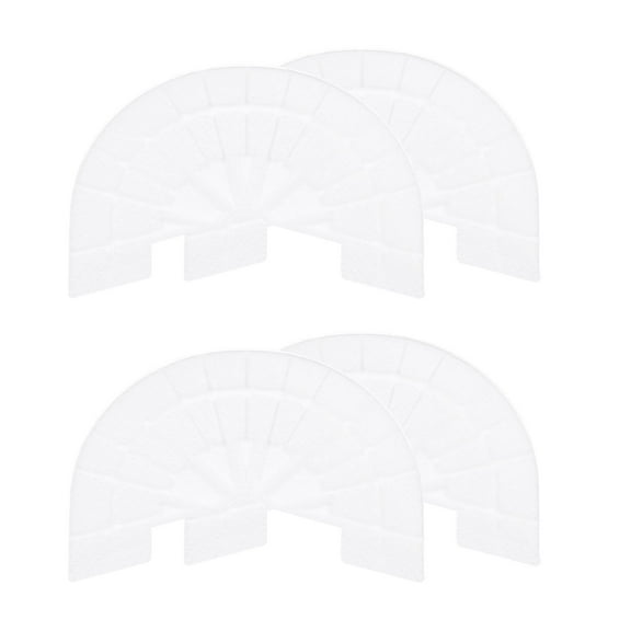 Uxcell 2pair Heel Plates Sole Protector Size 8-8.5 Non Slip Pad Replacement for Sneakers, White