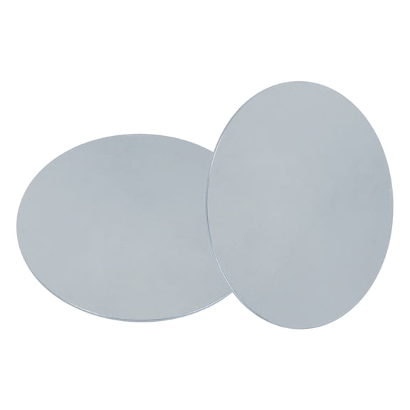 Uxcell 2pcs 1/16"(1mm) x 8" Steel Plate, Black Hot Rolled A36 Steel Sheet Plate Base, Round Weldable Metal Discs for Industrial Construction Structural Support