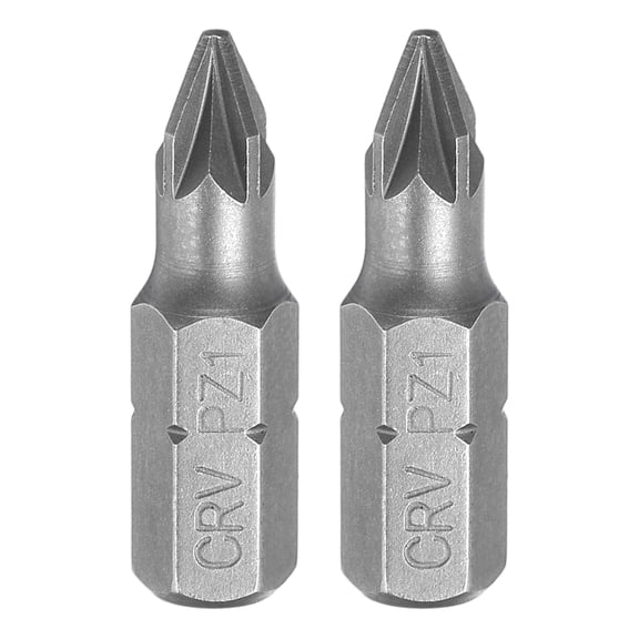 Uxcell 2pcs 1/4" Hex Shank PZ1 Head 1" Length Screwdriver Bits