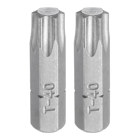 Uxcell 2pcs 1/4" Hex Shank T40 Head 1" Length Torx Screwdriver Bit