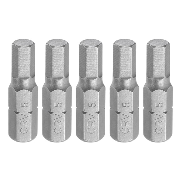 Uxcell 5pcs 1/4" Hex Shank H5 Head 1" Length Hexagon Drill Bit