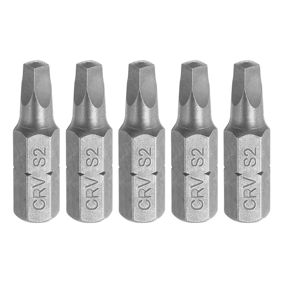 Uxcell 5pcs 1/4" Hex Shank SQ2 Head 1" Length Square Head Screwdriver Bits
