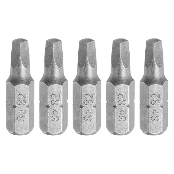 Uxcell 5pcs 1/4" Hex Shank SQ2 Head 1" Length S2 Square Head Screwdriver Bit