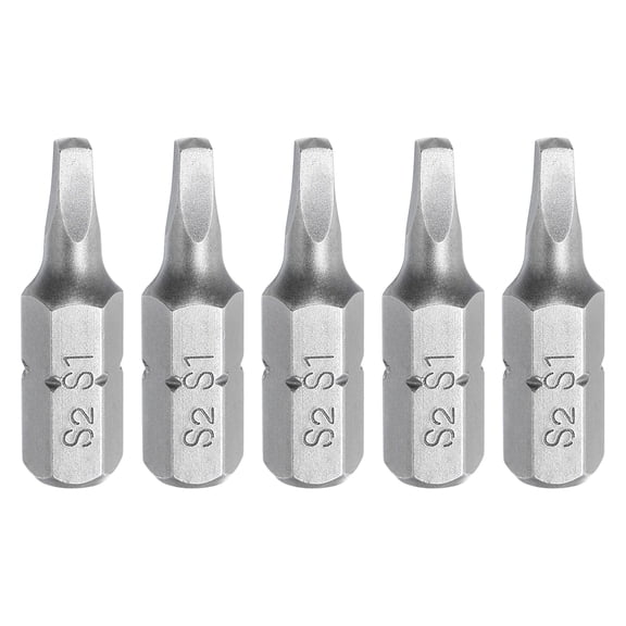 Uxcell 5pcs 1/4" Hex Shank SQ1 Head 1" Length S2 Square Head Screwdriver Bit