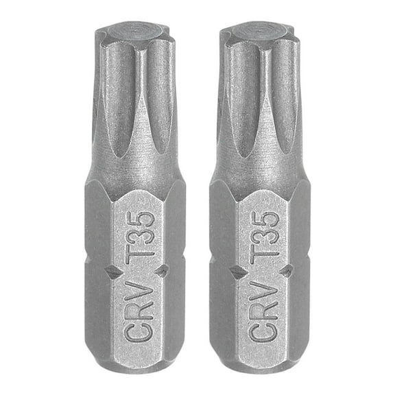 Uxcell 2pcs 1/4" Hex Shank T35 Head 1" Length Torx Screwdriver Bit