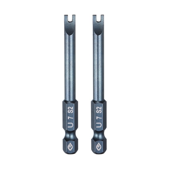 Uxcell 2pcs 1/4" Hex Shank U7 Magnetic Head 2.6" Long U-Type Screwdriver Bit Blue