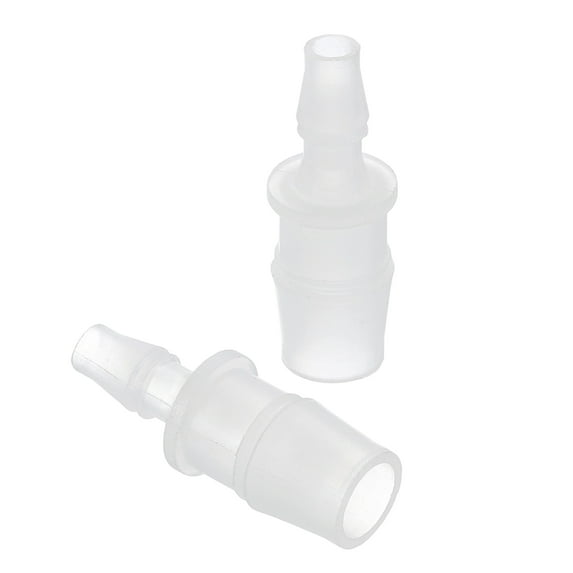 Uxcell 2pcs 1/4" to 1/2" Plastic Hose Barb Fitting Splicer for Garden Water Fuel Line