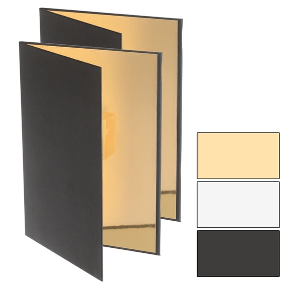 Uxcell 2pcs 11"x8" Light Reflector 4 in 1 Photography Reflector Cardboard