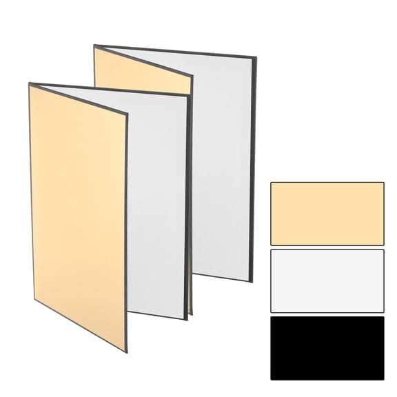 Uxcell 2pcs 11"x8" Light Reflectors 3 in 1 Photography Reflector Cardboards