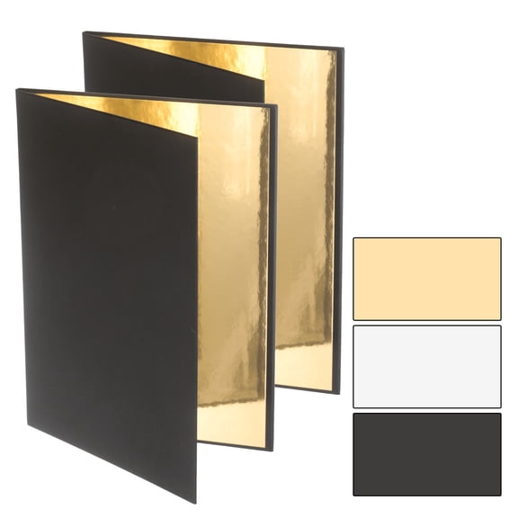 Uxcell 2pcs 11"x8" Light Reflectors 4 in 1 Photography Reflector Cardboards