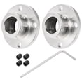 thumbnail image 1 of Uxcell 2pcs 12mm Flange Coupling Connector, Shaft Axis Fittings with 4pcs Fastening Screw 1pcs M2 Hex Wrench, 1 of 6