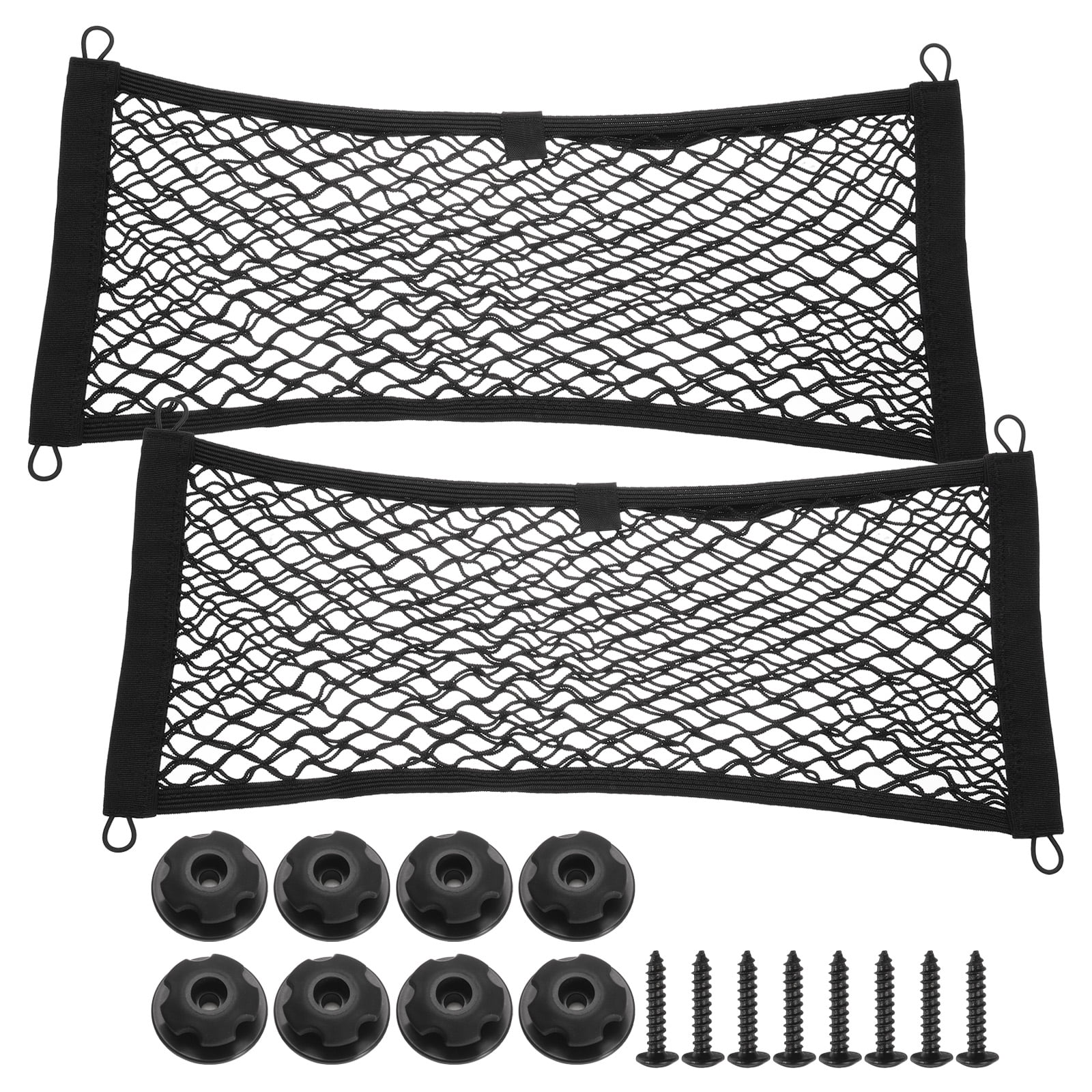 Net Storage Pockets Uxcell 2pcs 2-Layer Small Cargo Net 21