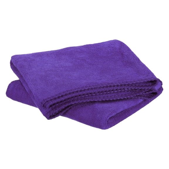 Uxcell 2pcs 20" x 10" Microfiber Cleaning Cloth Absorbent, Purple