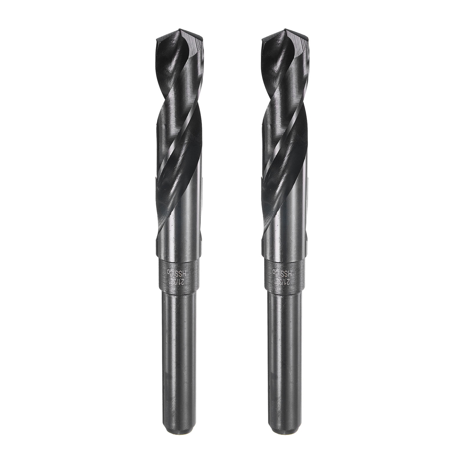 Uxcell 2pcs 21/32"  Twist Drill Bits M35 High-Speed Steel HSS Round Shank 6" Long