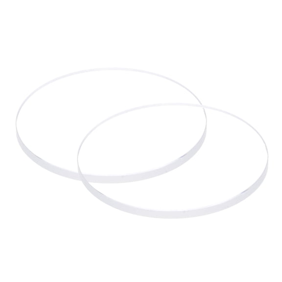 Uxcell 2pcs 26mmx2mm High Transmittance Watch Crystal Lens Glass Round Flat Mineral