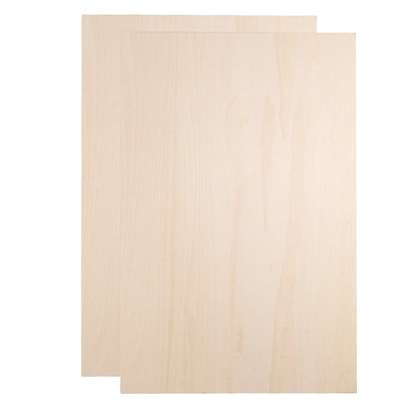 Uxcell 2pcs 2mm Basswood Plywood Sheets 12" x 8" x 3/32" Thin Unfinished Plywood Boards Craft Wood Sheet for Laser CNC Cutting Wood Engraving Burning Drawing Architecture DIY Projects