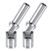 Uxcell 2pcs 3/8" Drive Universal Joint Socket 9mm CR-V Metric 6-Point Rotation Swivel Flex Socket