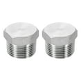 thumbnail image 1 of Uxcell 2pcs 304 Stainless Steel Pipe Plug Fitting 1" PT Male Thread Outer Hex Head Cap Hexagonal Head Bung Plugs Fittings for Air Water Oil Gas Tube, 1 of 6