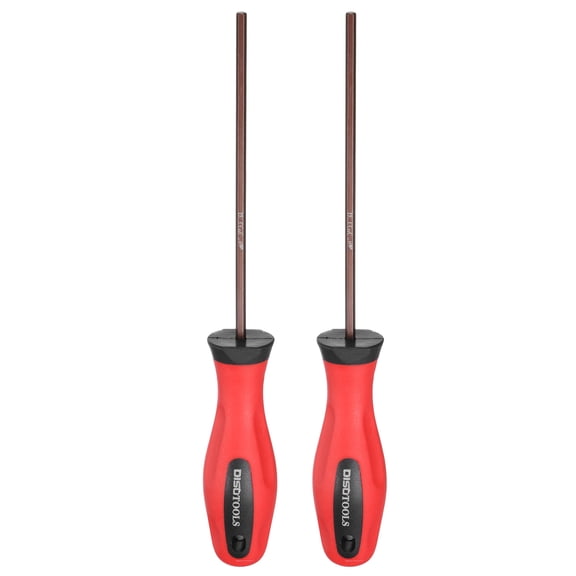 Uxcell 2pcs 3mm Metric Hex Screwdriver Magnetic Screwdrivers S2 Alloy Steel Red Brown