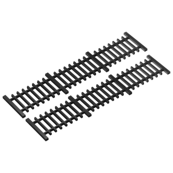 Uxcell 2pcs 4.53 Inch Miniature Garden Fence, Mini Ornament Dollhouse Home DIY, 0.08" Black Simple Style
