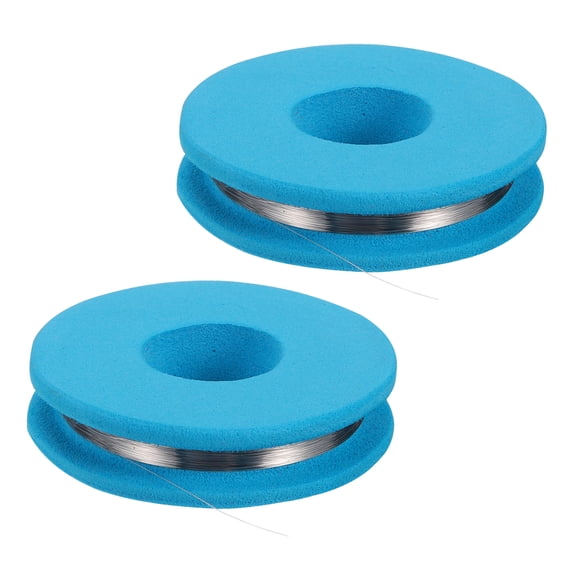 Uxcell 2pcs 40 AWG Nichrome Wire, 66ft Cr20Ni80 Heating Resistance Wire for Heating Element Electronic Component Repairing, Blue