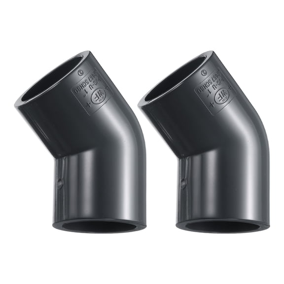 Uxcell 2pcs 45 Degree Elbow Pipe Fitting 1' 2 Way Furniture Grade Connector